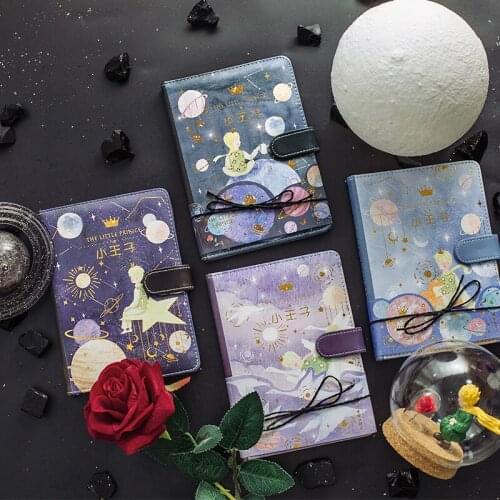 2021 New Le Petit Prince PU Leather Notebook Diary Planner Fox Rose Note Book Stationery School Supplies Study Gift Tools