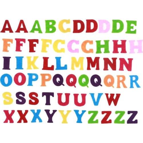 50pcs Felt Non-woven Fabric Colorful Letters Alphabet Craft Handmade Accessory for Kids Toys Decoration Scrapbooking Gifts