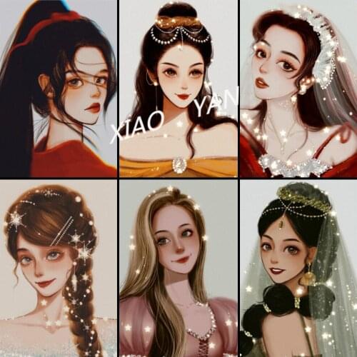 Disney 5D DIY Diamond Painting Princess Exquisite Retro Style Full Circle Diamond Embroidery Handmade Crafts Home Decoration