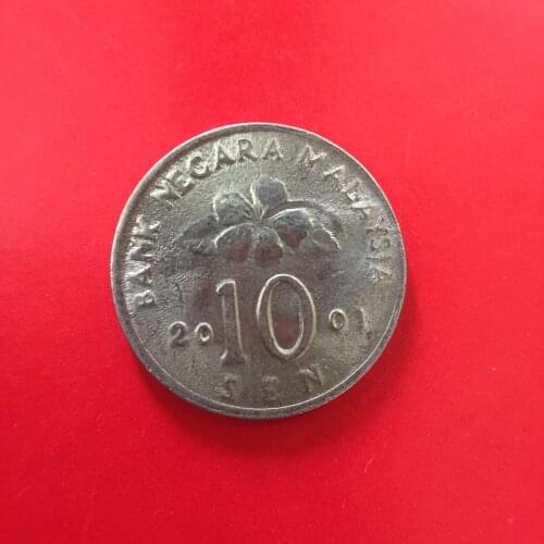 Malaysia 10 sen 19mm Asia Coins Old Original Infrequent Coin Commemorative Edition 100% Real Random Year