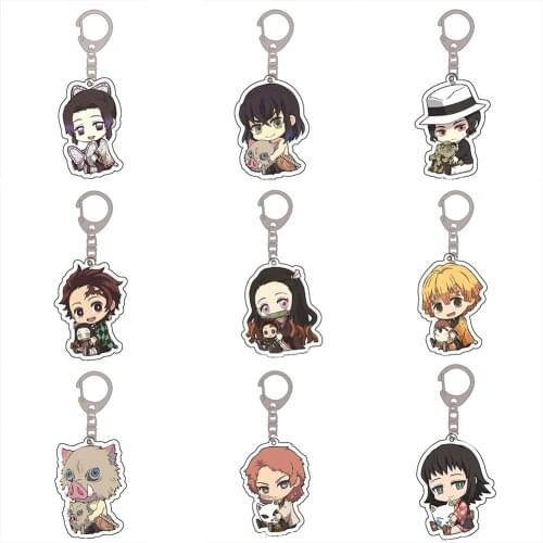 Anime Figure Cos Keychains Demon Slayer: Kimetsu No Yaiba Keychains Cosplay Accessories Keyring