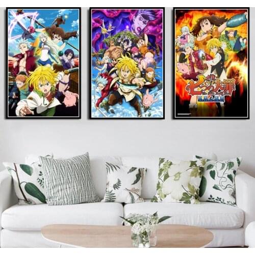 5D Diamond Painting New Arrivals Japan Anime Comic THE Seven Deadly Sins DIY Diamond Painting Full Square Diamond Mosaic Home De