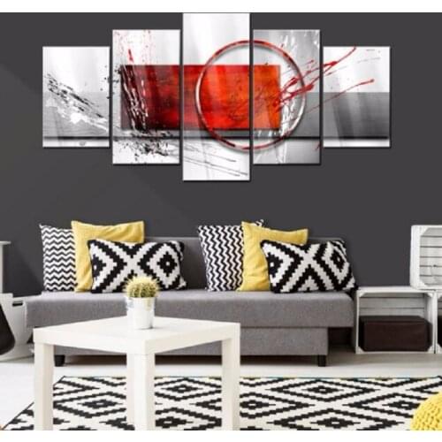 2019 Canvas Art Print Modern Abstract Design Pictures Home Office Bar Decoration(Color:Red,Purple,Blue,Size:2)( No Frame )