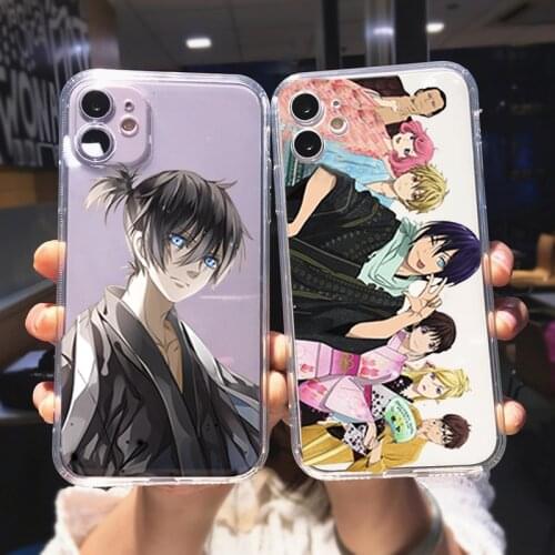 Cute Yato Noragami Japan Anime Phone Case Transparent for IPhone 8 XS XR Max 11 Pro 7 6 Plus SE2 Soft Clear Cover for IPhone 12