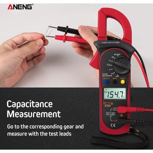 ANENG ST201 Digital Clamp Multimeter Resistance ohm Tester AC DC Clamp Ammeter Transistor Testers Voltmeter d Contact lcr meter