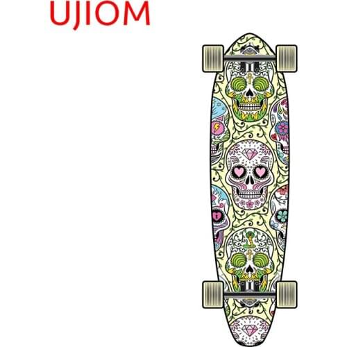 UJIOM Wall Stickers Longboard Mexican Skulls Diamonds Sticker Room Decoration Accessories Wallpaper Waterproof Home Decor Decals