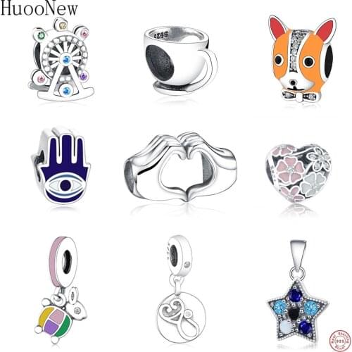 2019 New Fashion S925 Sterling Silver Hand To Love Pave Zircon Charm Beads Fit Original Charms Bracelet Jewelry Berloque