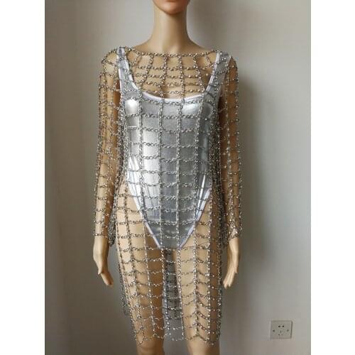 New Fashion Style WRB968 Shining Silver Rhinestone Beads Chains Jewelry Nicki Minaj Style Rhinestone Chains Dressing Jewelry