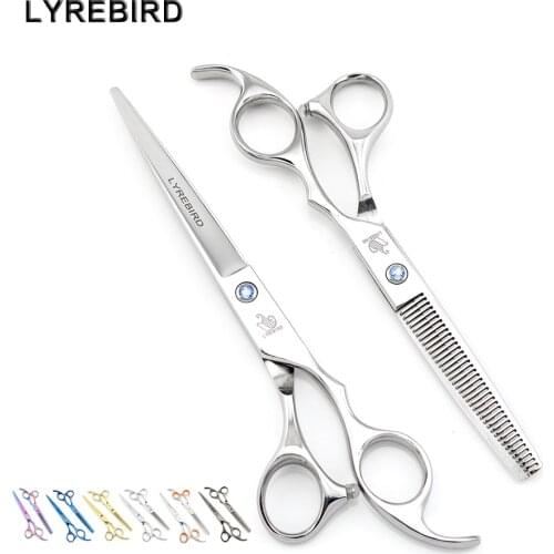 Hair scissors Cutting 7 INCH + Thinning 6.5 INCH LYREBIRD Pet grooming scissors 5 color Wholesale 5Sets/LOT NEW