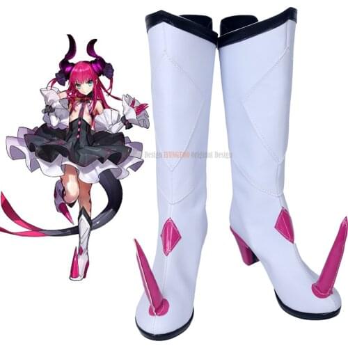 Elizabeth Bathory Shoes Cosplay Fate Extra CCC Lancer Elizabeth Bathory Cosplay Boots White Shoes Custom Made