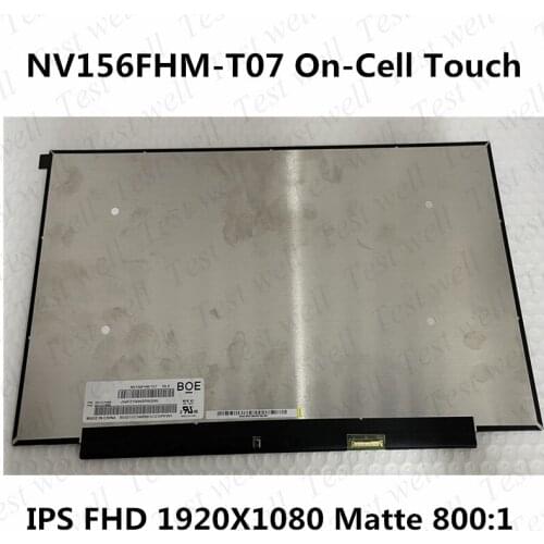 Original 15.6" Touch Screen NV156FHM-T07 Fit R156NWF7 R2 For Lenovo ideapad 5-15ARE05 3-15ITL6 3-15ALC6 81YQ 82H8 82KU 40pins