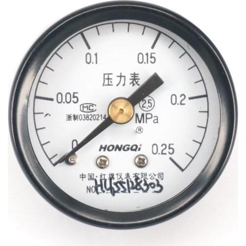 Axial Mount M10x1 Y-40Z Measurement Range 0-0.25Mpa Air Compressor Pressure Gauge 40mm Face Pneumatic Part