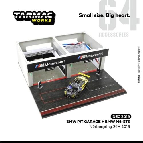 Tarmac Works cars 1:64 BMW Pit GARAGE & BMW M6 GT3 Nurburgring 999