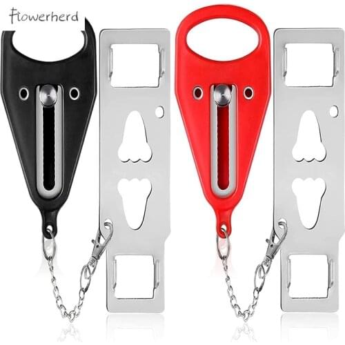 Portable Door Lock Solid Heavy Duty Door Extra Lock for Additional Privacy Safety In Hotel Apartment Prevent Unauthorized Entry