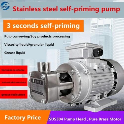 Stainless Steel Self-Prinming Pump Acid And Alkali Resistant High Temperature Resistant Grease Resistant For Various Sauces