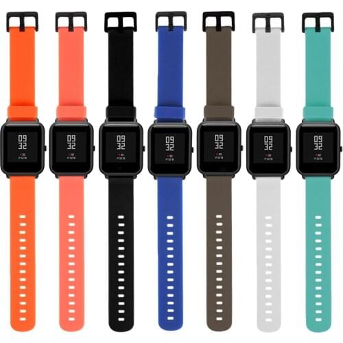 20mm Replacement Silicone Watch Band Strap For Xiaomi Huami Amazfit BIP BIT PACE Lite Sport Smart Watches Accessories Bracelet