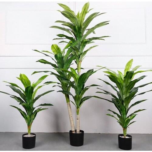 Tropical Palm Large Artificial Branch Plastic Fake Leaf Green Brazilian Iron Tree Home Garden Room Office Decoration