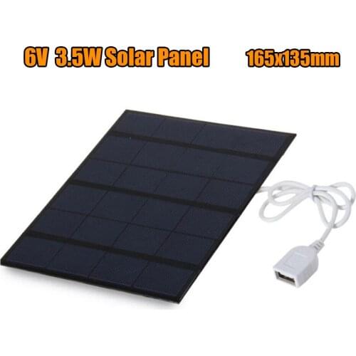 Iphone charger 3.5W Solar Charger Polycrystalline Solar Cell Solar Panel USB Solar Mobile Charger For Power Bank