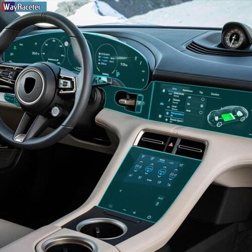 Car Interior Central Console Gear Dashboard Panel Navigation Screen Protective Film For Porsche Taycan 2019 2020 Accessories