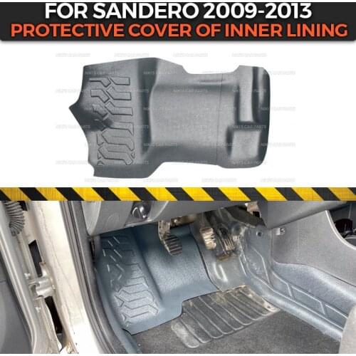 Protective cover for Renault Sandero 2009-2013 Russian version on inner carpet under the pedals accessories car protection