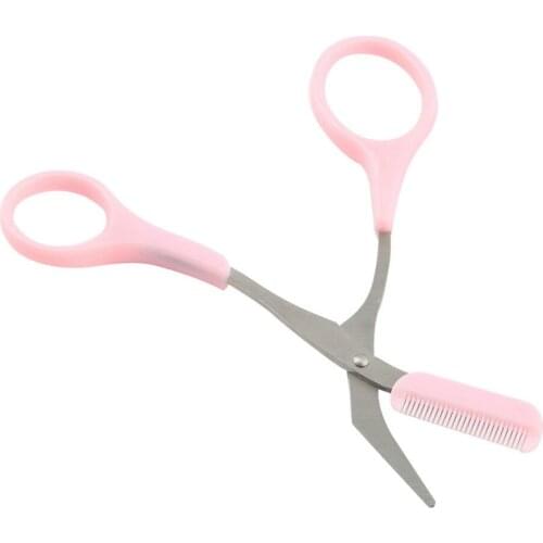 Eyebrow Clips Scissors Trimmer Eyelash Thinning Shears Comb Shaping Eyebrow Grooming Cosmetic Tool