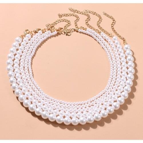 ZOVOLI Trendy Wedding Big Pearl Necklace For Women Fashion White Imitation Pearl Choker Necklace 2021 Trend Elegant Jewelry