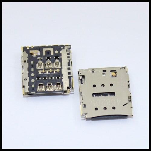 10pcs/lot Original New Sim Card Reader Holder Tray Slot for Huawei Ascend P6 Mobile phone Flex Cable Replacement Parts