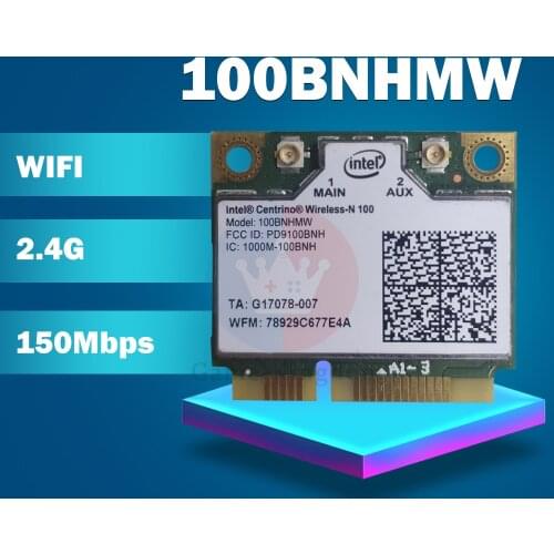 Wifi card for intel Centrino Wireless-N100 100BNHMW 150Mbps 802.11b/g/n Half Mini PCI-e WLAN Wireless Card