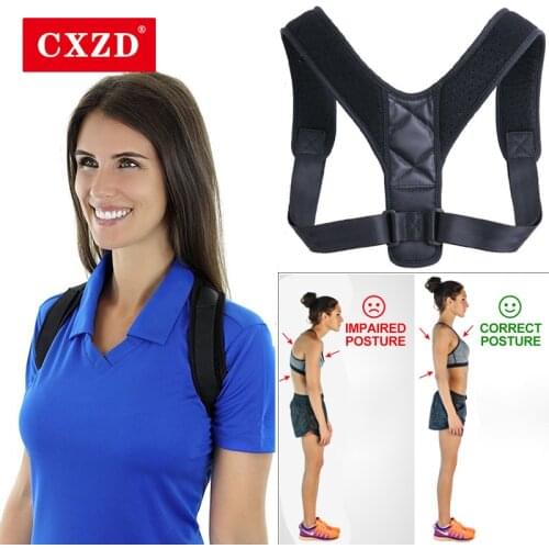 CXZD Adjustable women Back Correction Posture Clavicle Posterior Shoulder Spine Lumbar Brace Posture Correction Support Belt