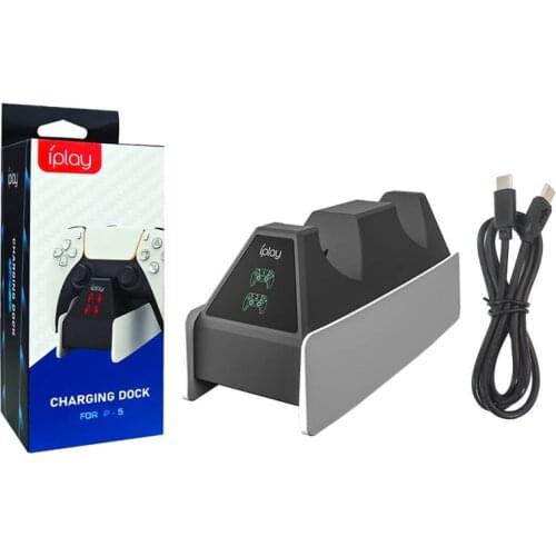 For PlayStation 5 Wireless Controller Dual Charging Ps5 Game Handle Contact Charging Base With LED Indicator Handle Charger