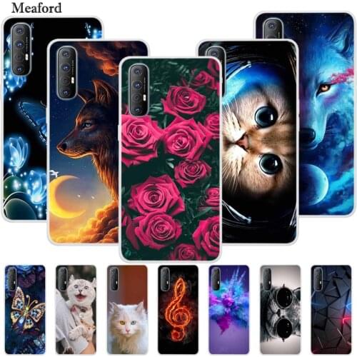For OPPO Reno3 Pro Case Silicone TPU Soft Back Cover Phone Case For OPPO Reno 3 Pro Bumper Shockproof Funda Transparent Coque