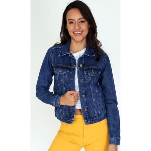 Denim Republic Womens Blue Basic Denim Jacket New Season 2021