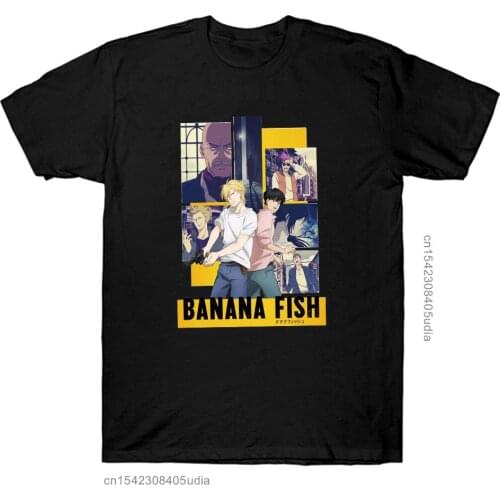 Harajuku Japan Anime Banana Fish T Shirt Men Manga Unisex Streetwear T-Shirt Casual Short Sleeve T-Shirt