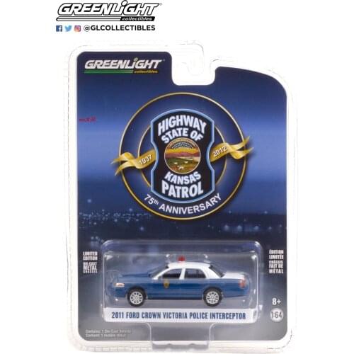 GreenLight 1:64 2011 FORD CROWN VICTORIA INTERCEPTOR 28060D Metal Diecast Alloy toy cars Model Vehicles For Children Boys gift