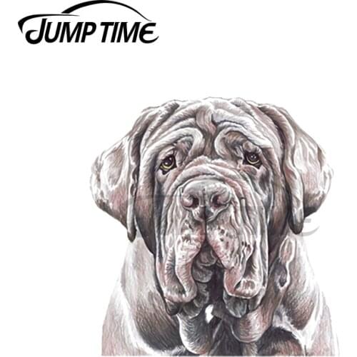 JumpTime 13 x 3.6cm For Neapolitan Mastiff Dog Decal Refrigerator Animal Car Stickers Scratch-Proof Cartoon Bumper Decoration