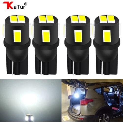 Katur 4Pcs Bright Hot Sale T10 W5W 168 Led 6 5730 5630 6Smd 6Led SMD Auto Car LED Tail Signal Light Lamp Bulb For White DC 12V