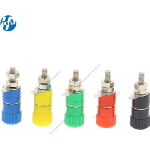 10PCS Terminal Blocks JS-910B JS-919 4mm Amplifier Terminal Connector Binding Post Banana Plug Jack Mount 5 Color JS 919 Test