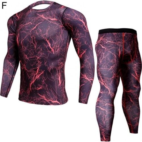 80%HOT Men Winter Long Sleeve Top Pants Camouflage Thermal Underwear Set Sports Outfit