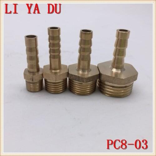 10pcs/lot Copper pagoda joints 8mm-G3/8 Brass joint/water pipe joint/gas joint pc8-03 Brass Pipe Fitting