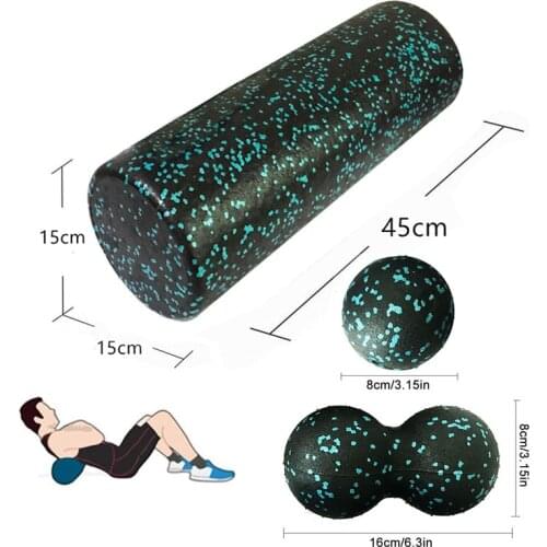 Yoga Block Roller Fitness Ball Set EPP High Density Foam Roller Deep Tissue Massage Pilates Body Muscle Release Exercises