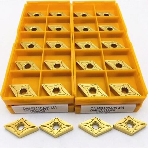 10PCS Carbide DNMG150408 MA UE6020 US735 External turning tool DNMG 150408 High quality lathe insert CNC tool DNMG turning tool