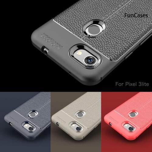 Fitted Cases For telefon Google Pixel 3 Lite Hot Cover sFor Google carcaso Pixel 3 Lite Funda Lychee Pattern Shell Movil etui