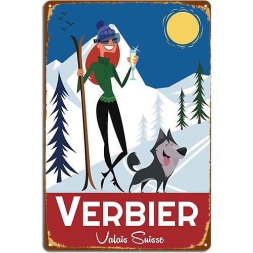 Verbier Poster Metal Signs Wall pub Party Custom Wall Decor Tin sign Posters