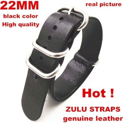 Zulu straps genuine leather - Wholesale 10PCS/lot High quality 22MM Nato strap Watch band NATO straps watch strap-4111303