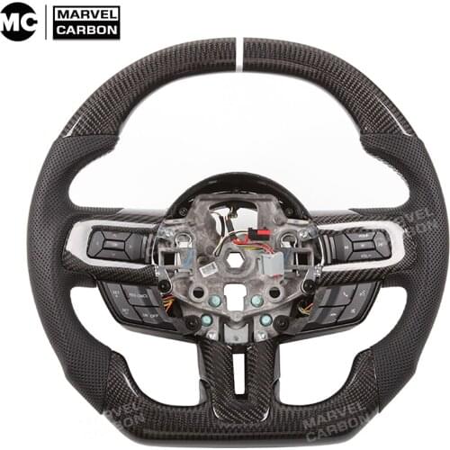 100% Real Carbon Fiber Steering Wheel for For-d Mustang GT 2016 full set