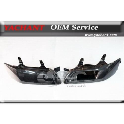 Carbon Fiber Headlight Replacement Fit For 2001-2007 Lancer Evolution 7-9 EVO 7 8 9 Air Intake & Block-off Headlight LHS RHS