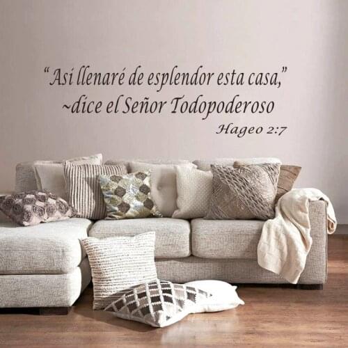 Stickers Asi Llenare De Esplendor Esta Casa Vinyl Mural Art Decal Living Room Home Decor Poster Hageo 2:7 House Decoration