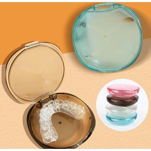 1pcs Dental Orthodontic Retainer Denture Storage Case Box Mouthguard Container