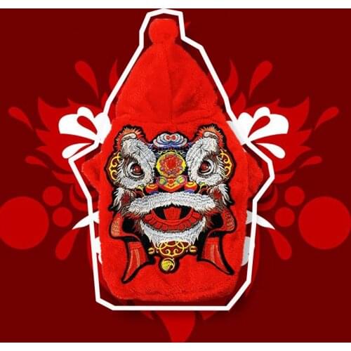 Lion Dance hoodie dog clothes dog clothes for small dogs cat clothes pet dog clothes for medium dogs french bulldog winter