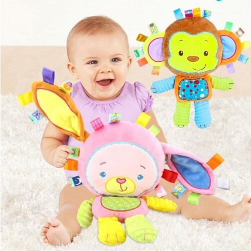 Babys Comfort Products for Newborns Stuffed Animals Plush Toy Bed Bell Dolls Toddler Sensory Toys Infant Boy Girls 0-1 Years Old